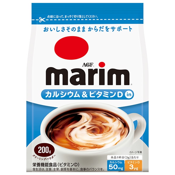 AGF マリーム カルシウム&ビタミンDイン 200g袋×12袋入