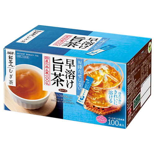 AGF 新茶人 早溶け旨茶 むぎ茶 スティック (0.9g×100本)×10箱入
