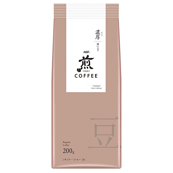 AGF 煎 レギュラー・コーヒー 豆 濃厚 深いコク 200g×20袋入