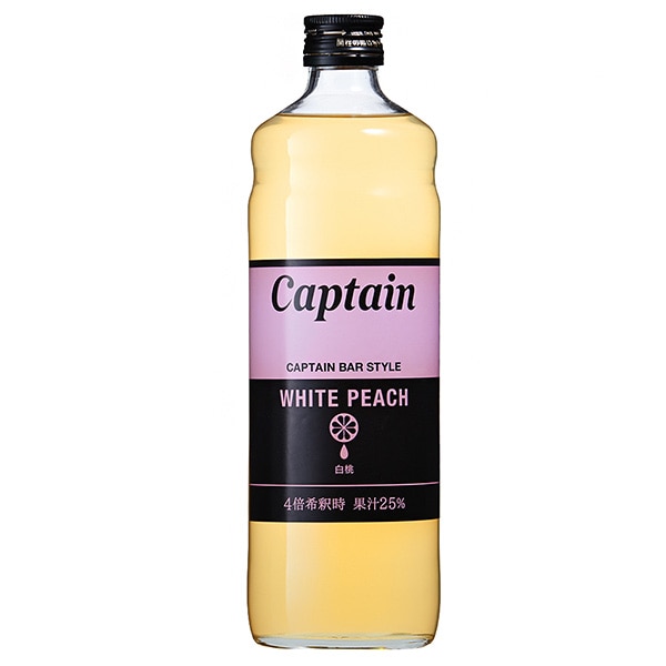 中村商店 キャプテン 白桃 600ml瓶×12本入×(2ケース)