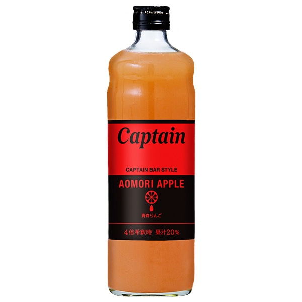 中村商店 キャプテン 青森りんご 600ml瓶×12本入×(2ケース)