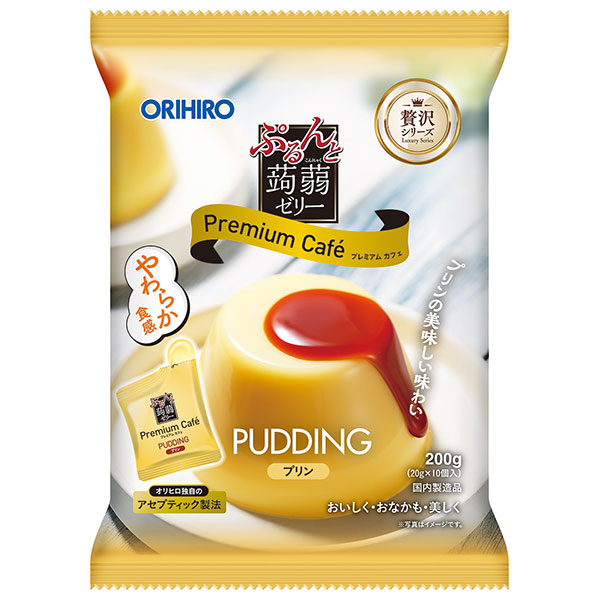 オリヒロ ぷるんと蒟蒻ゼリー プレミアムカフェ プリン (20gパウチ×10個)×12袋入×(2ケース)