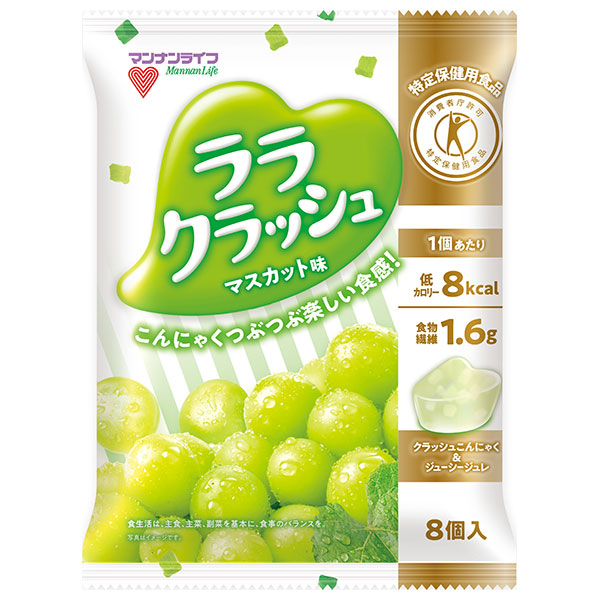 マンナンライフ 蒟蒻畑 ララクラッシュ マスカット味【特定保健用食品 特保】 (24g×8個)×12袋入