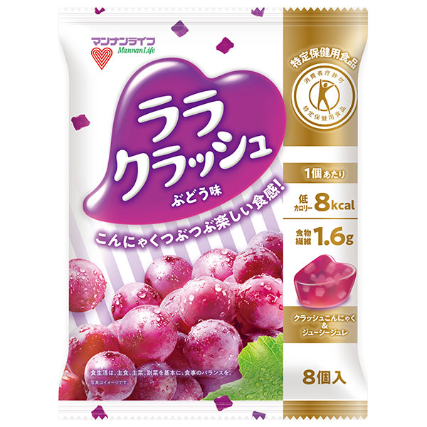 マンナンライフ 蒟蒻畑 ララクラッシュ ぶどう味【特定保健用食品 特保】 (24g×8個)×12袋入×(2ケース)