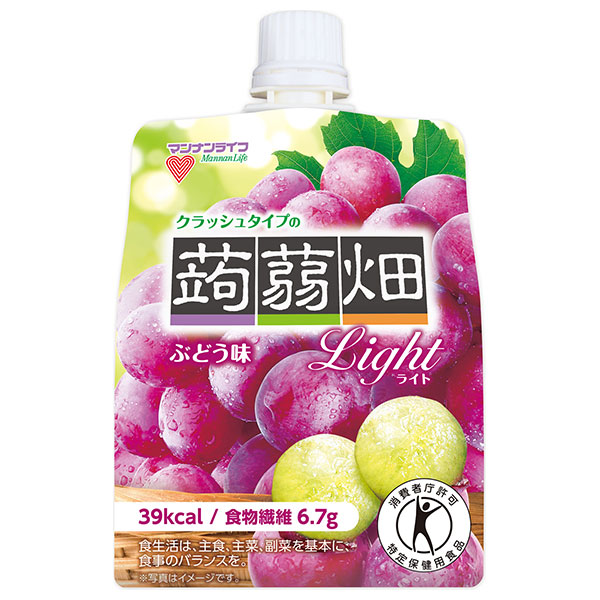マンナンライフ クラッシュタイプの蒟蒻畑ライト ぶどう味【特定保健用食品 特保】 150gパウチ×30本入