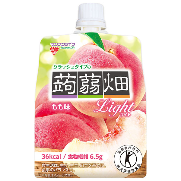 マンナンライフ クラッシュタイプの蒟蒻畑ライト もも味【特定保健用食品 特保】 150gパウチ×30本入×(2ケース)