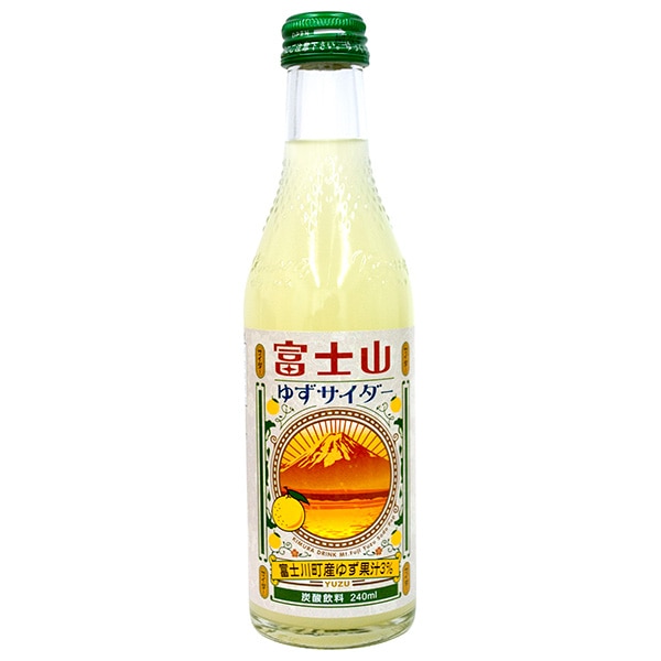 木村飲料 富士山ゆずサイダー 240ml瓶×20本入×(2ケース)