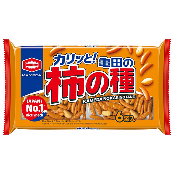 【送料無料・メーカー/問屋直送品・代引不可】亀田製菓 亀田の柿の種 6袋詰 180g袋×12入