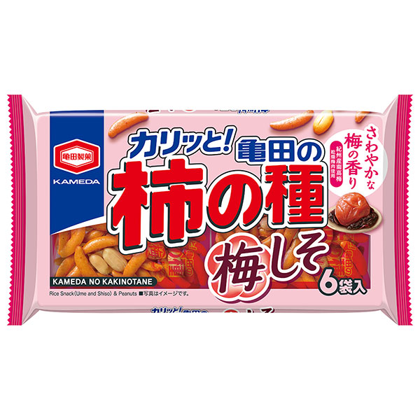 亀田製菓 亀田の柿の種 梅しそ 6袋詰 164g袋×12袋入