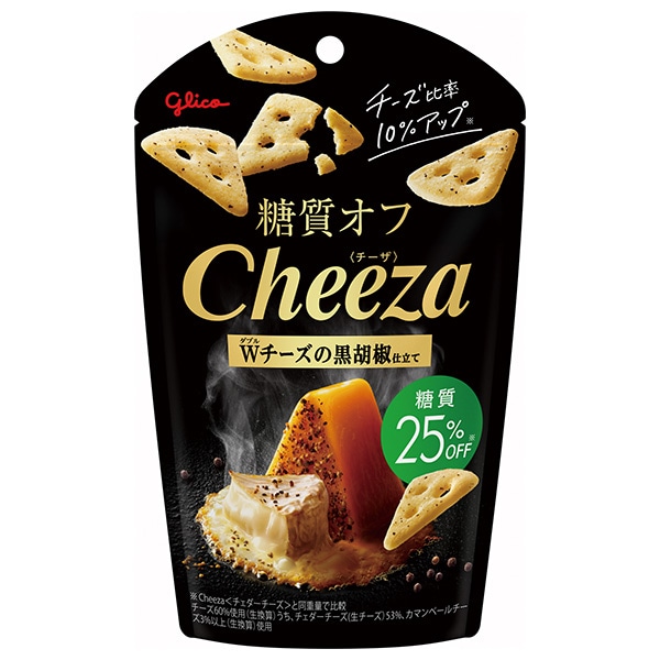 江崎グリコ 糖質オフ チーザ ダブルチーズの黒胡椒仕立て 36g×10袋入