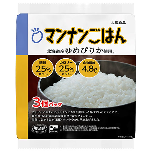 大塚食品 マンナンごはん 3個パック (160g×3個)×8個入