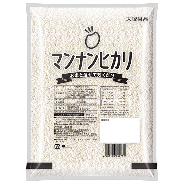 大塚食品 マンナンヒカリ 業務用 1kg×1袋入×(2ケース)
