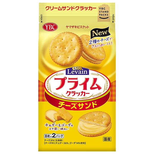 ヤマザキビスケット ルヴァン プライムチーズサンド (8枚×2P)×12袋入