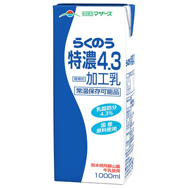 らくのうマザーズ らくのう特濃4.3 1000ml紙パック×6本入