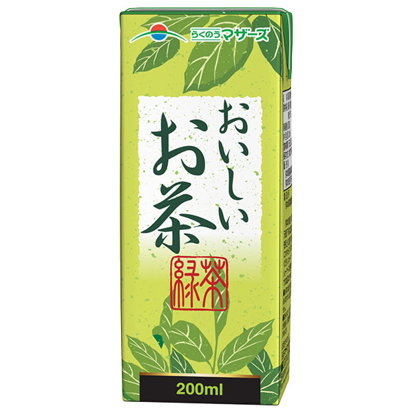 らくのうマザーズ おいしいお茶 200ml紙パック×24本入×(2ケース)