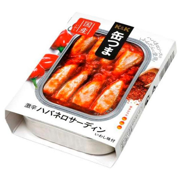 【送料無料・メーカー/問屋直送品・代引不可】国分 K&K 缶つま 激辛ハバネロサーディン 105g×6個入