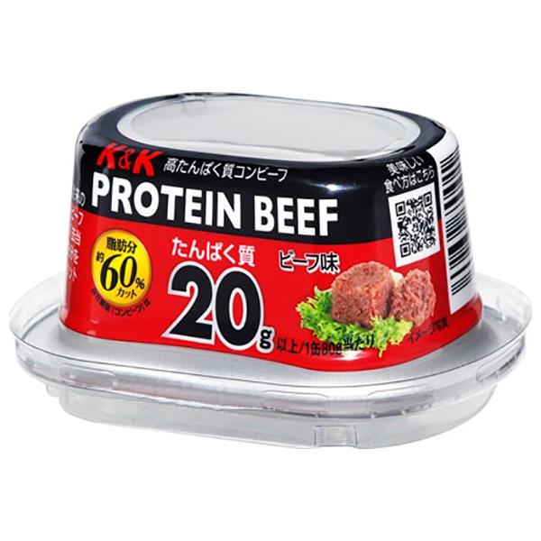 国分 K&K 高たんぱくPROTEIN BEEF(プロテインビーフ) 80g×24個入 メーカー 問屋直送