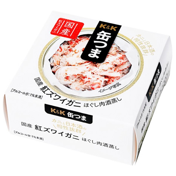 国分 K&K 缶つま 国産 紅ズワイガニ ほぐし肉酒蒸し 75g×12個入 メーカー 問屋直送
