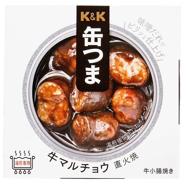 【送料無料・メーカー/問屋直送品・代引不可】国分 K&K 缶つまホルモン 牛マルチョウ 直火焼 50g×6個入