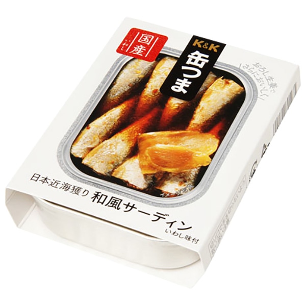 【送料無料・メーカー/問屋直送品・代引不可】国分 K&K 缶つま 日本近海獲り 和風サーディン EO角3号B缶 105g×6個入