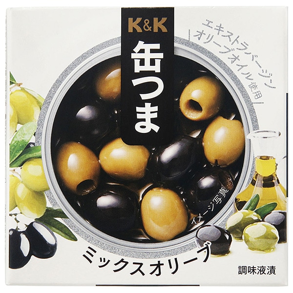 【送料無料・メーカー/問屋直送品・代引不可】国分 K&K 缶つま ミックスオリーブ 60g×6個入×(2ケース)