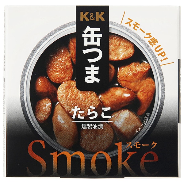 【送料無料・メーカー/問屋直送品・代引不可】国分 K&K 缶つまSmoke たらこ 50g×6個入×(2ケース)