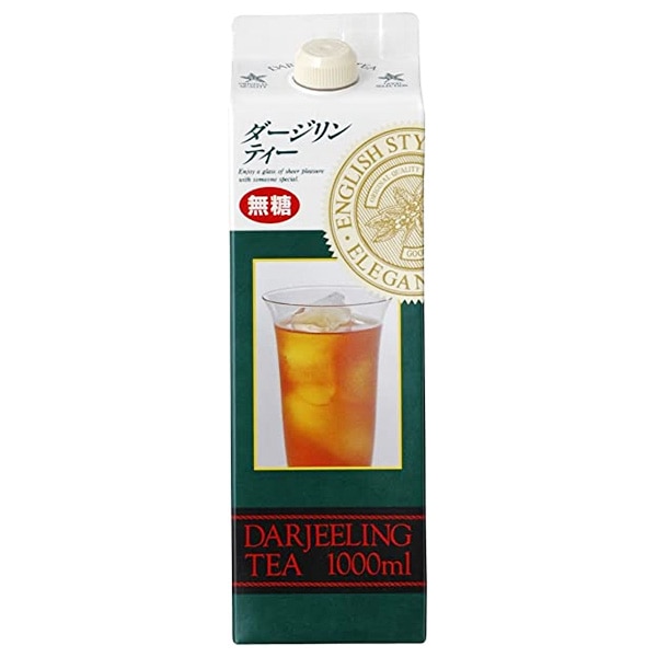 ジーエスフード GS ダージリンティー 無糖 1000ml紙パック×12本入