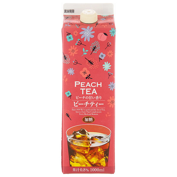 ジーエスフード GS ピーチティー 加糖 1000ml紙パック×12本入