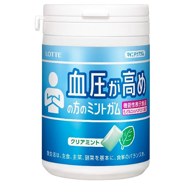 ロッテ マイニチケアガム 血圧が高めの方のミントガム スリムボトル【機能性表示食品】 125g×6個入