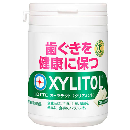 ロッテ キシリトール オーラテクトガム クリアミント スリムボトル 125g×6個入