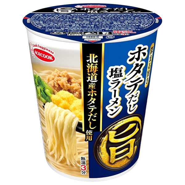 エースコック まる旨 ホタテだし塩ラーメン 56g×12個入