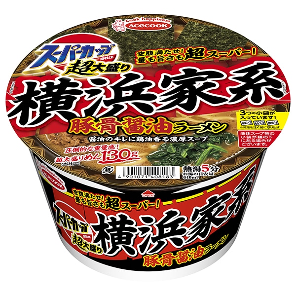 エースコック 超大盛りスーパーカップ 横浜家系豚骨醤油ラーメン 170g×12個入