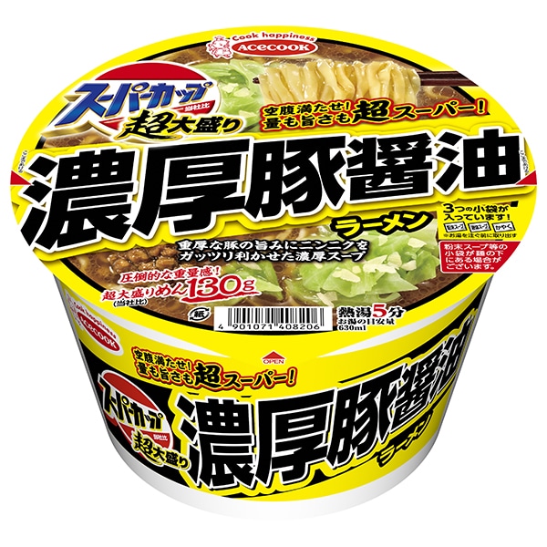 エースコック 超大盛りスーパーカップ 濃厚豚醤油ラーメン 176g×12個入
