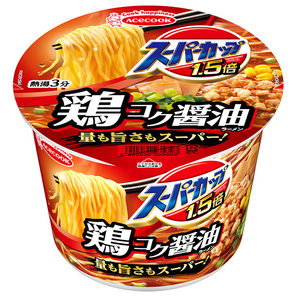 エースコック スーパーカップ1.5倍 しょうゆラーメン 109g×12個入
