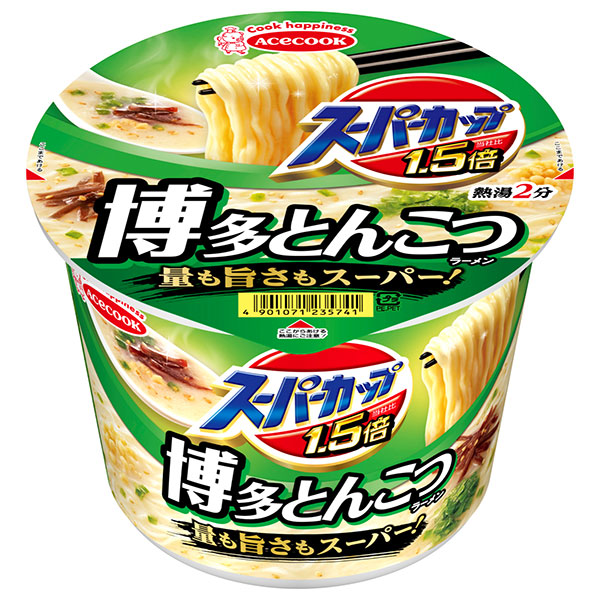 エースコック スーパーカップ1.5倍 とんこつラーメン 111g×12個入