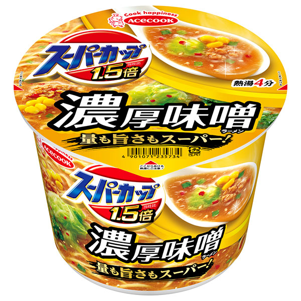 エースコック スーパーカップ1.5倍 みそラーメン 129g×12個入