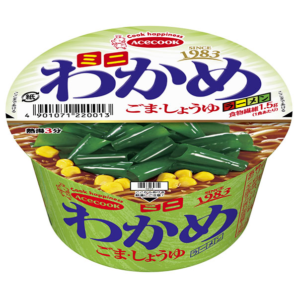 エースコック ミニわかめラーメン ごま・しょうゆ 38g×12個入