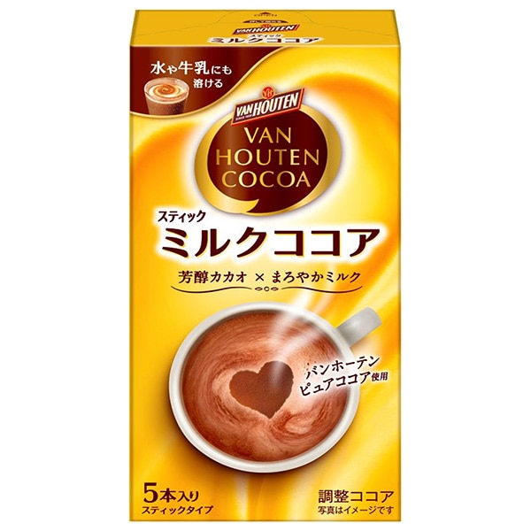 片岡物産 バンホーテン ミルクココア (18g×5本)×30個入×(2ケース)