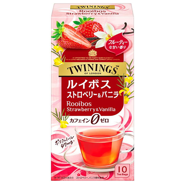片岡物産 トワイニング ティーバッグ ルイボス ストロベリー&バニラ 10袋×6個入