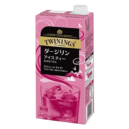 片岡物産 トワイニング アイスティー ダージリン(無糖) 1000ml紙パック×6本入