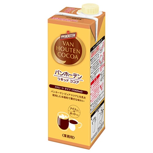 片岡物産 バンホーテン リキッド ココア 1000ml紙パック×6本入×(2ケース)
