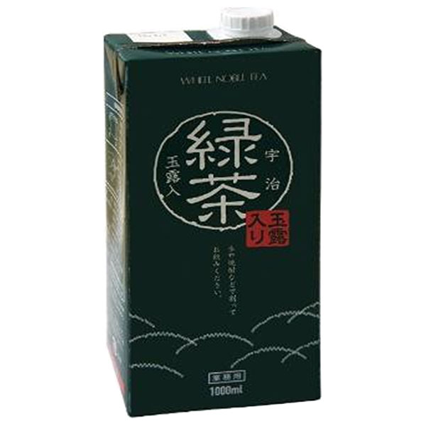 三井農林 ホワイトノーブル 宇治玉露入り緑茶 1L紙パック×6本入×(2ケース)