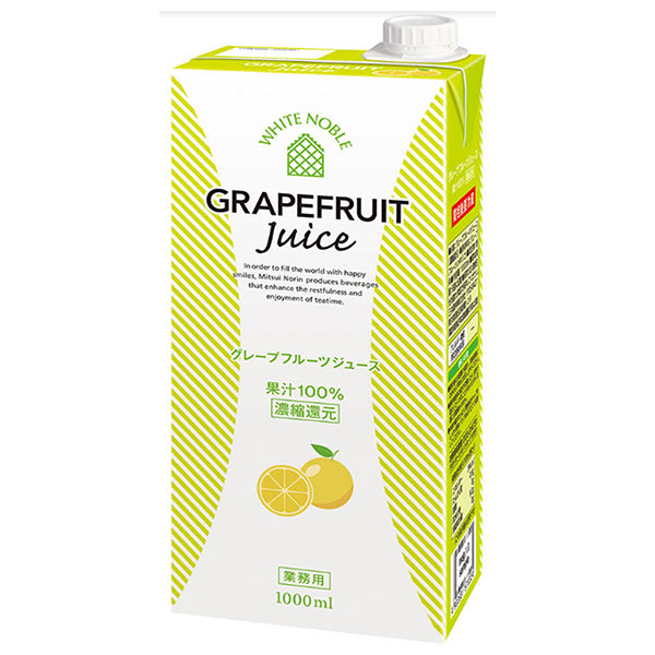三井農林 ホワイトノーブル グレープフルーツジュース 1000ml紙パック×6本入