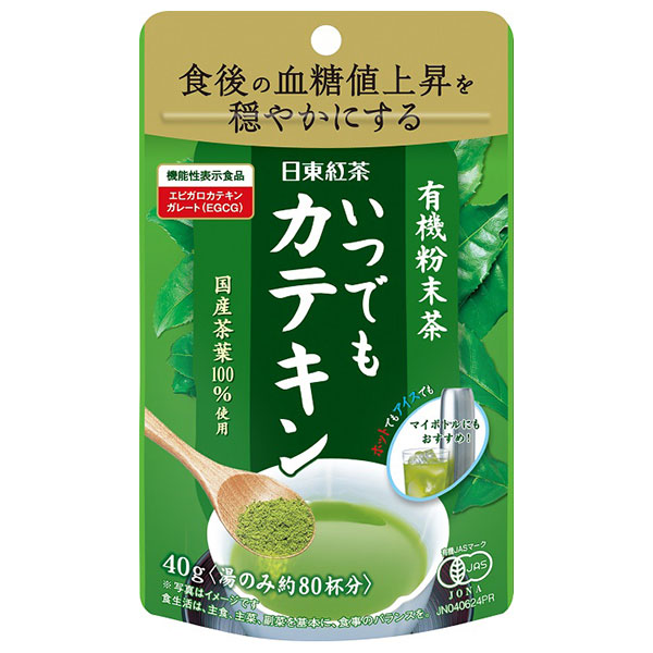 三井農林 日東紅茶 有機粉末茶 いつでもカテキン 40g×24袋入×(2ケース)