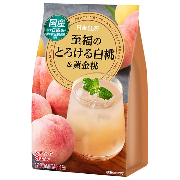 三井農林 日東紅茶 至福のとろける白桃&黄金桃 (11g×8本)×24(6×4)袋入