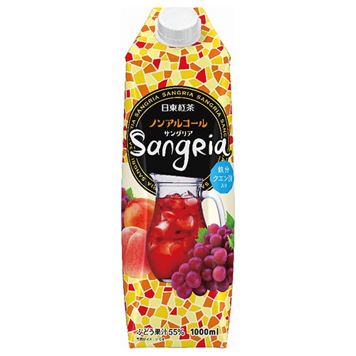 三井農林 日東紅茶 ノンアルコールサングリア 1L紙パック×6本入×(2ケース)