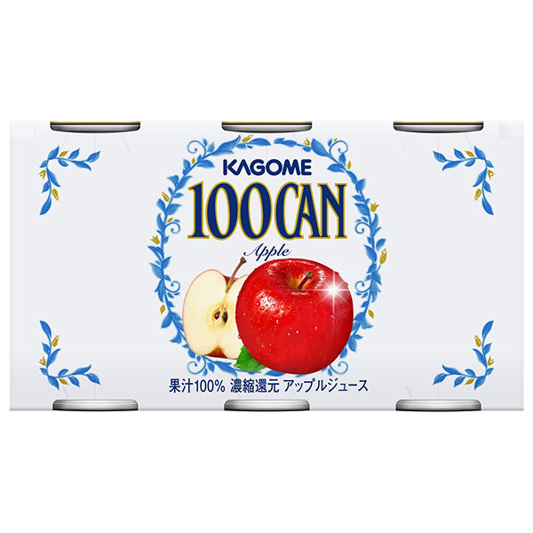 カゴメ 100CAN アップルジュース 160g缶×30本入