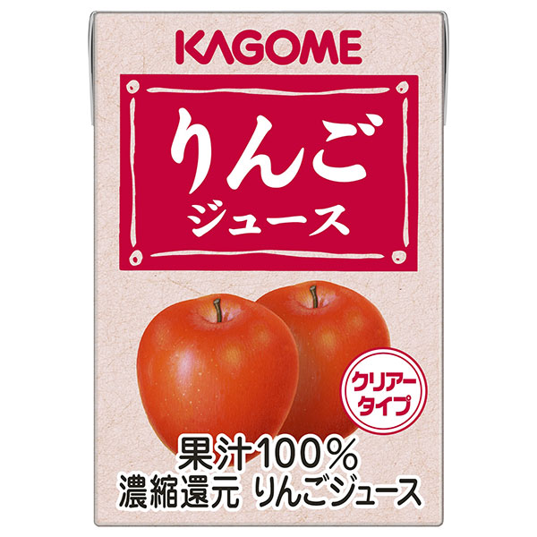 カゴメ りんごジュース 100ml紙パック×36本入×(2ケース)