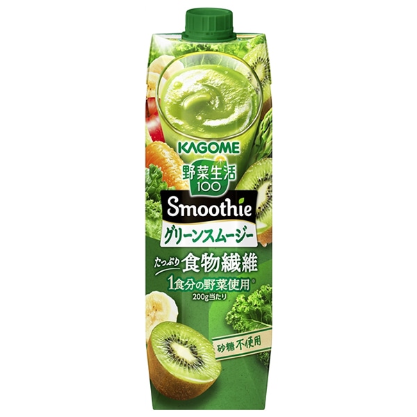 カゴメ 野菜生活100 Smoothie(スムージー) グリーンスムージー 1000g紙パック×6本入