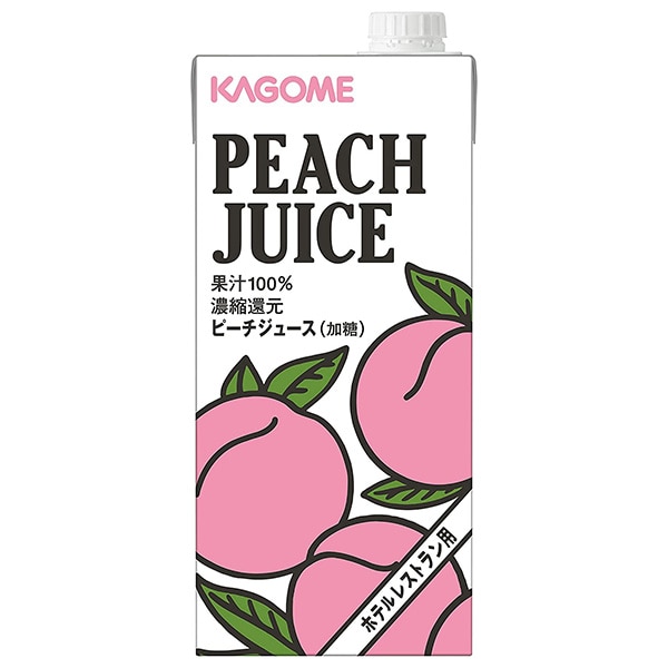 カゴメ ピーチジュース(ホテルレストラン用) 1L紙パック×6本入